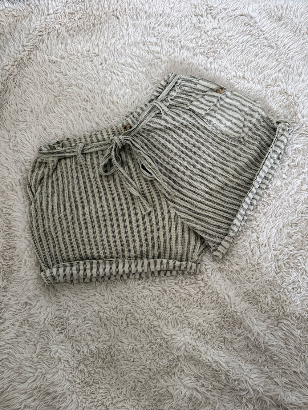 Free People Knit Striped Pull on Shorts XL